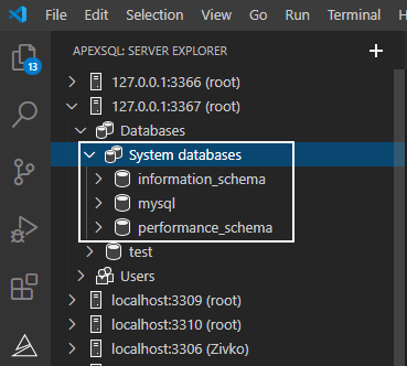 System databases