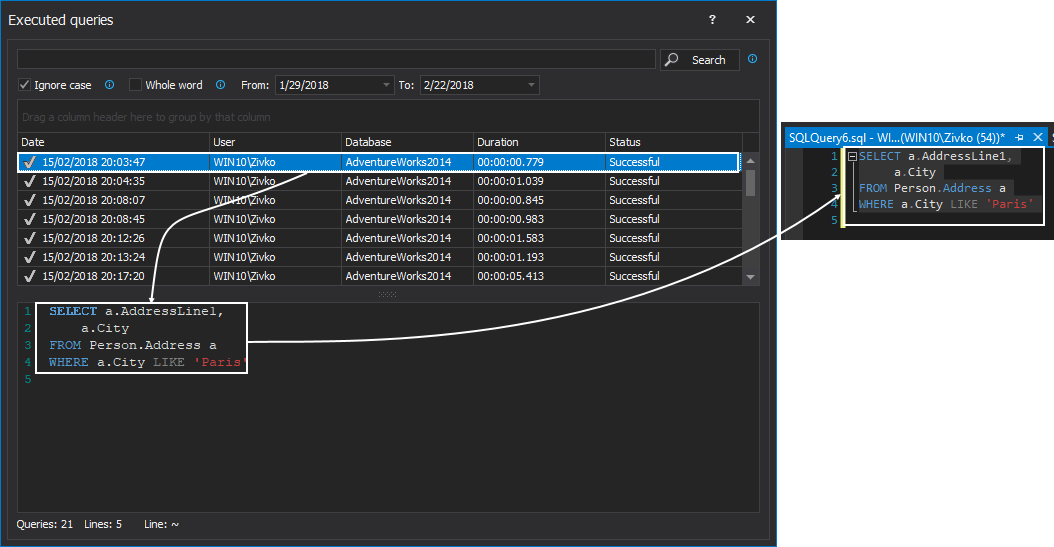 Reuse queries