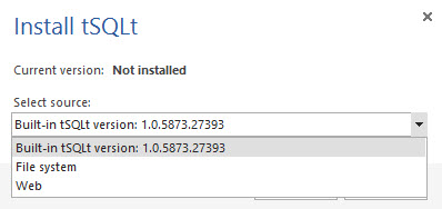 Reinstall tSQLt choosing installation