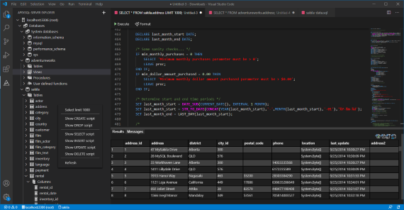 Database Power Tools for VS Code