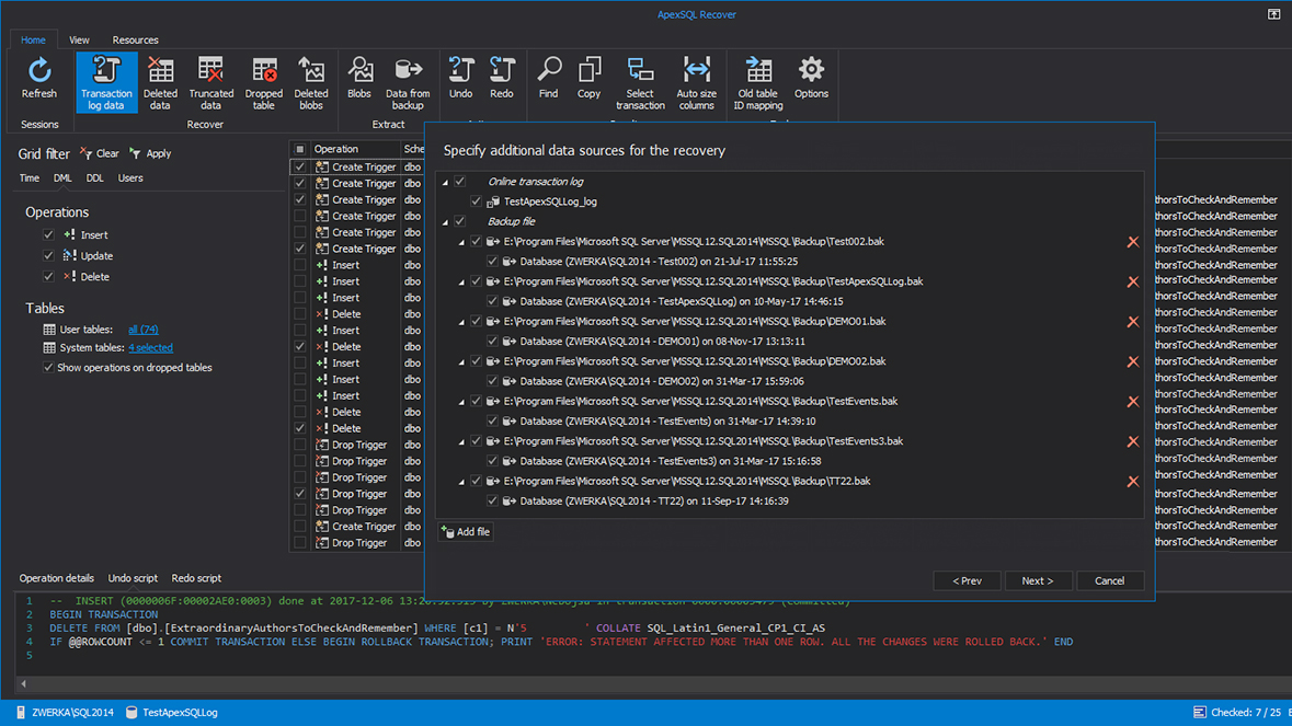 Multiple data-source options